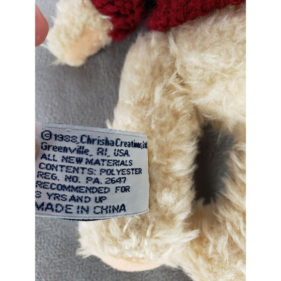Chrisha Playful‎ Plush Tan Bear with Colorful Sweater Stuffed Teddy Bear - Picture 5 of 10